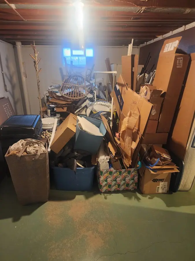 Roll-off dumpster container at job site for 4 Yard Dumpster Rental in Palm Desert